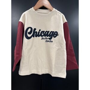 Noppies The New Kids Club Chicago Long Sleeve Tee Bone White NWT Size 4Y
